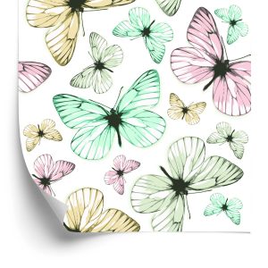 Papier Peint Pour Les Enfants - Papillons Pastel – Image 2