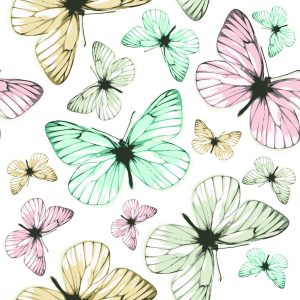 Papier Peint Pour Les Enfants - Papillons Pastel – Image 1