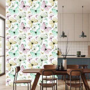 Papier Peint Pour Les Enfants - Papillons Pastel – Image 4