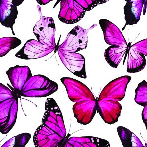 Papier Peint Pour Les Enfants - Papillons Roses – Image 1