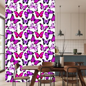 Papier Peint Pour Les Enfants - Papillons Roses – Image 4