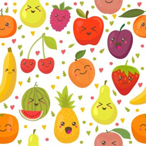 Papier Peint Pour Les Enfants - Happy Sweet Fruits – Image 1