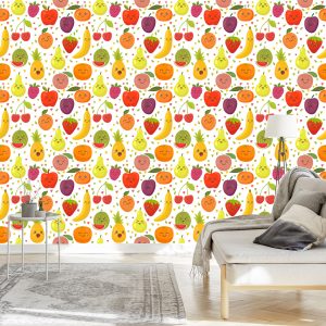 Papier Peint Pour Les Enfants - Happy Sweet Fruits – Image 3