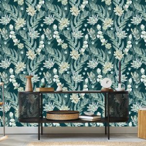 Papier Peint Fleurs Et Feuilles Élégantes – Image 5