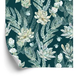 Papier Peint Fleurs Et Feuilles Élégantes – Image 2