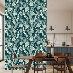 Papier Peint Fleurs Et Feuilles Élégantes – Image 4