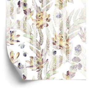 Papier Peint Plantes Succulentes Et Fougères De Style Vintage – Image 2