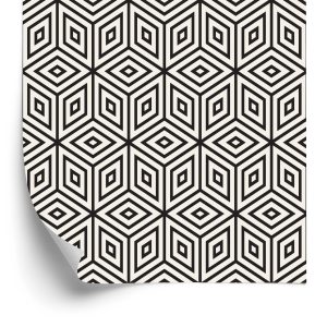 Papier Peint Géométrique - Cubes Et Diamants – Image 2