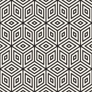 Papier Peint Géométrique - Cubes Et Diamants – Image 1