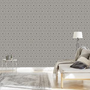 Papier Peint Géométrique - Cubes Et Diamants – Image 3