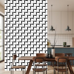 Papier Peint Plaid Géométrique 3D Pour Salon De Bureau – Image 4