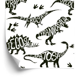 Papier Peint Avec Des Animaux Dinosaures Pour Une Chambre De Bébé – Image 2