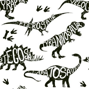 Papier Peint Avec Des Animaux Dinosaures Pour Une Chambre De Bébé – Image 1