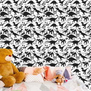 Papier Peint Feuilles De Dinosaures Pour La Chambre D'un Bébé – Image 6