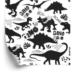 Papier Peint Feuilles De Dinosaures Pour La Chambre D'un Bébé – Image 2