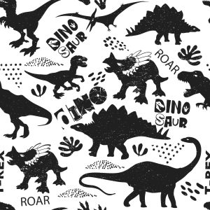 Papier Peint Feuilles De Dinosaures Pour La Chambre D'un Bébé – Image 1