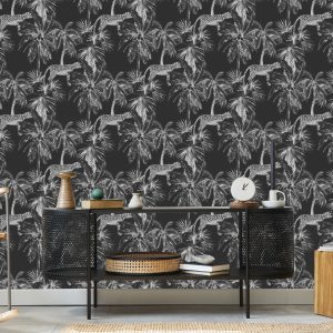 Papier Peint Chats Sauvages Et Palmiers – Image 5