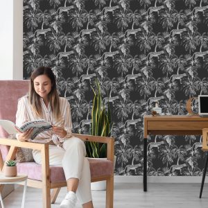 Papier Peint Chats Sauvages Et Palmiers – Image 7