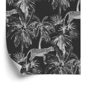 Papier Peint Chats Sauvages Et Palmiers – Image 2