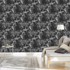 Papier Peint Chats Sauvages Et Palmiers – Image 3