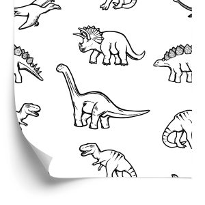 Papier Peint Pour Les Enfants Avec Des Animaux Dinosaures – Image 2