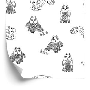 Papier Peint Chouettes Endormies – Image 2