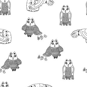 Papier Peint Chouettes Endormies – Image 1