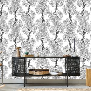 Papier Peint Arbres Originaux En Noir Et Blanc – Image 5