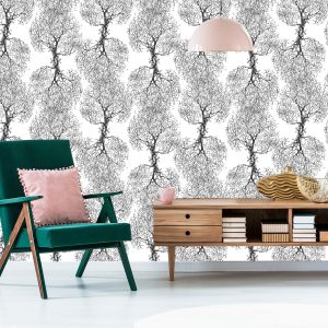 Papier Peint Arbres Originaux En Noir Et Blanc – Image 6
