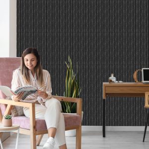 Papier Peint Rayures Verticales Classiques Pour Le Salon Du Bureau – Image 7