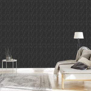 Papier Peint Rayures Verticales Classiques Pour Le Salon Du Bureau – Image 3