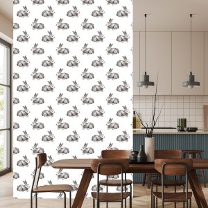 Papier Peint Lapins De Couleur Foncée – Image 4