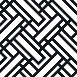 Papier Peint Motifs Géométriques Noirs Et Blancs – Image 1