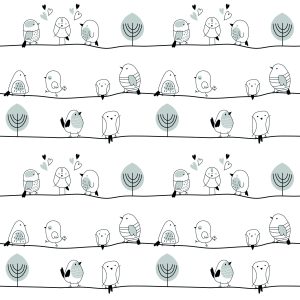 Papier Peint Oiseaux Et Arbres – Image 1