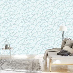 Papier Peint Géométrique 3D Moderne Pour Le Salon – Image 3