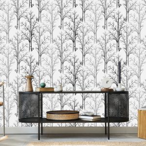 Papier Peint Arbres Délicats Dans Des Tons De Gris – Image 5