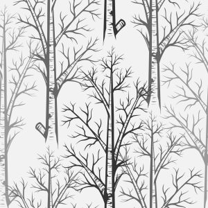 Papier Peint Arbres Délicats Dans Des Tons De Gris – Image 1