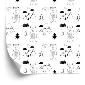 Papier Peint Pour Les Enfants - Ours Et Montagnes – Image 2