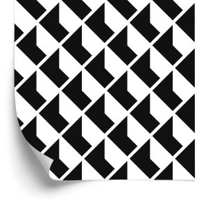 Papier Peint Motifs Géométriques Noirs Et Blancs – Image 2