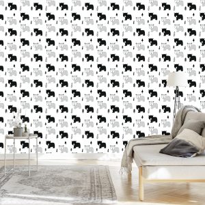 Papier Peint Pour Les Enfants - Ours Et Sapins De Noël – Image 3