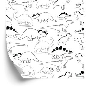 Papier Peint Avec Des Dinosaures Pour La Chambre Des Enfants – Image 2