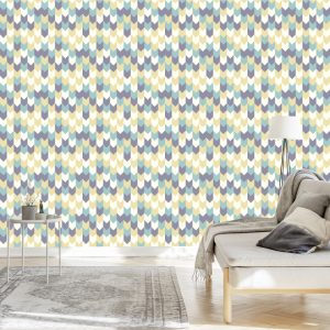 Papier Peint Motifs Géométriques Colorés – Image 3