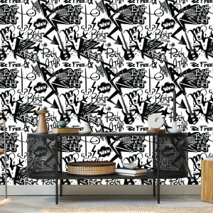 Papier Peint Graffiti Avec Des Guitares – Image 5