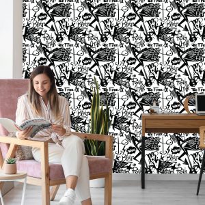 Papier Peint Graffiti Avec Des Guitares – Image 7