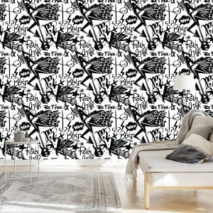 Papier Peint Graffiti Avec Des Guitares – Image 3