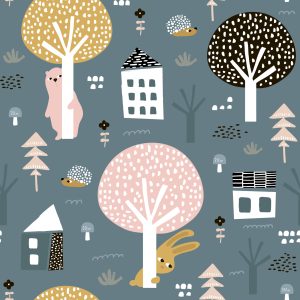 Papier Peint Plantes Arbre Ours En Peluche – Image 1