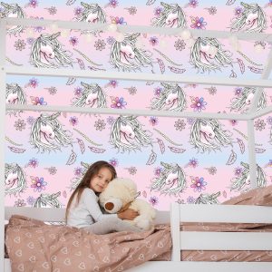 Papier Peint Pour Les Enfants - Belles Licornes Colorées – Image 7
