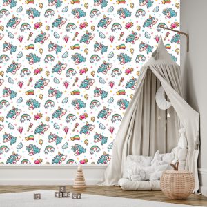 Papier Peint Pour Les Enfants - Licornes Magiques – Image 3