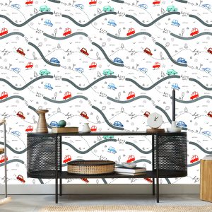 Papier Peint Pour Une Chambre De Bébé, Des Voitures, Une Chambre D'enfant – Image 5