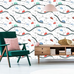 Papier Peint Pour Une Chambre De Bébé, Des Voitures, Une Chambre D'enfant – Image 6